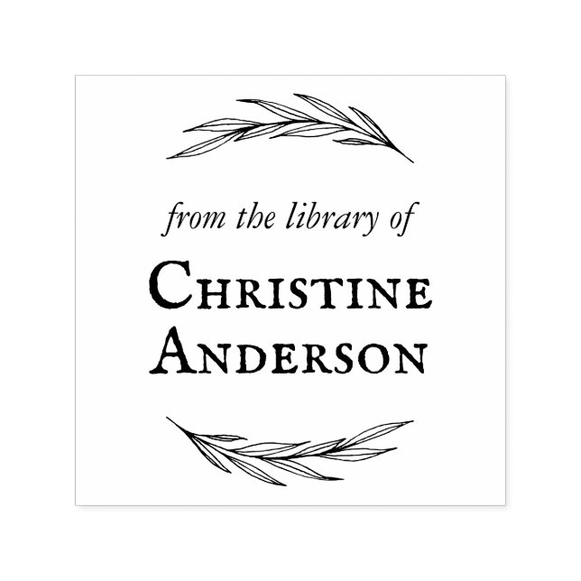 Make Your Own Wreath From The Library Of Self-inki Self-inking Stamp (Design)