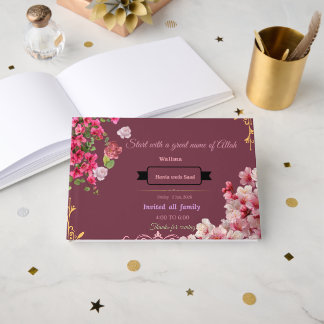 "Make your weeding memorable with our custom cards Guest Book