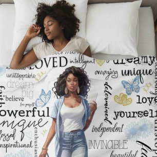 "Make Yourself A Priority" Empowerment Fleece Blanket