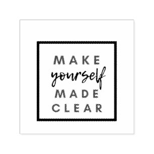make yourself made clear self-inking stamp