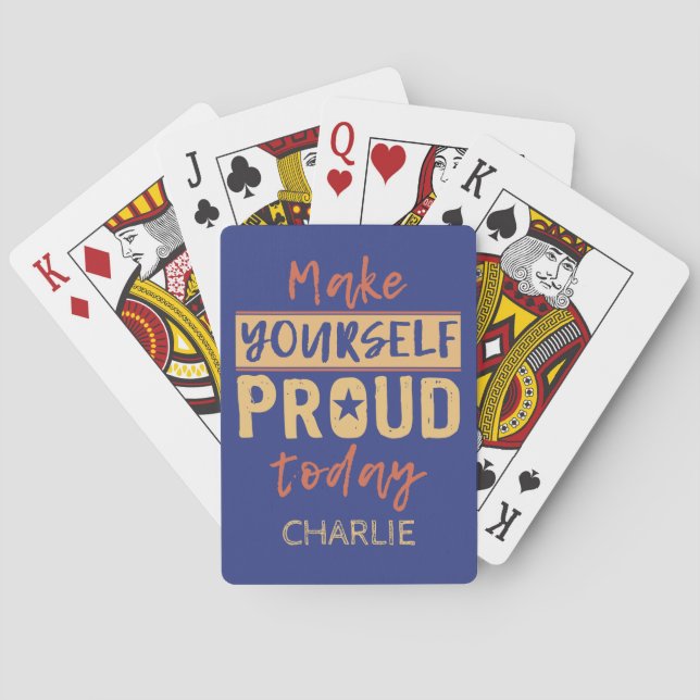 “Make Yourself Proud” custom name playing cards (Back)