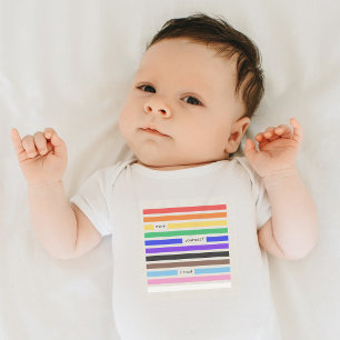 Make Yourself Proud Rainbow Redaction Pride 2026 Baby Bodysuit