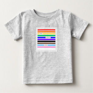 Make Yourself Proud Rainbow Redaction Pride 2026 Baby T-Shirt