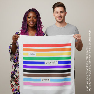 Make Yourself Proud Rainbow Redaction Pride 2026 Tapestry