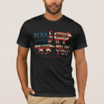 Make Yourself Sheep T-Shirt<br><div class="desc">Features a graphic quote of Benjamin Franklin's famous quote, "Make yourself sheep and the wolves will eat you."</div>