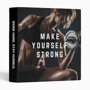 Make Yourself STRONG. Women's Workout Motivational Binder