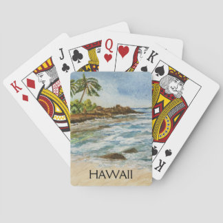 Makena Cove Hawaii Beach Watercolor Playing Cards
