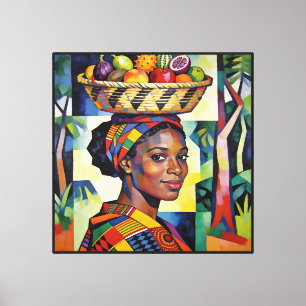 “Makena” - Geometry of Beauty - Black History Canvas Print