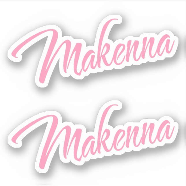 Makenna Nom décoratif en rose x2 Sticker (Devant)