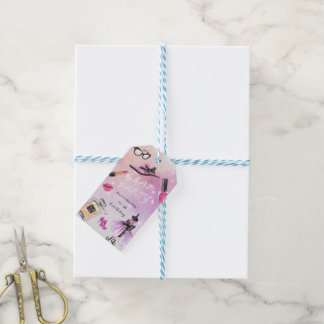 Makeover Glam Sparkle Birthday Party Gift Tags