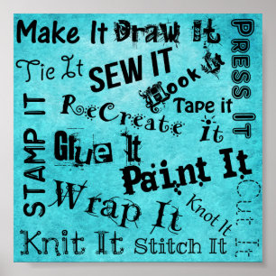 Maker Crafts Typography Print