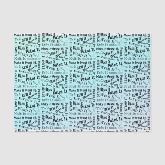 Maker Crafts Typography Print Tissue Paper (Front)