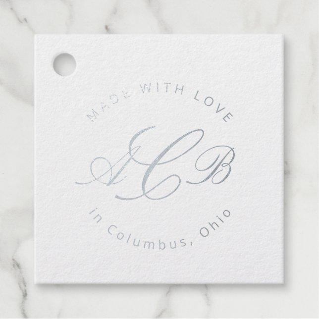 Maker Initials Small Business Favour Tags (Front)