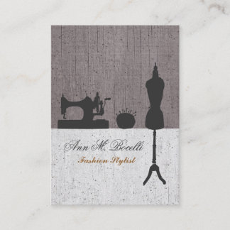 Makers Retro Sewing  Fashion Vintage Mannequin Business Card