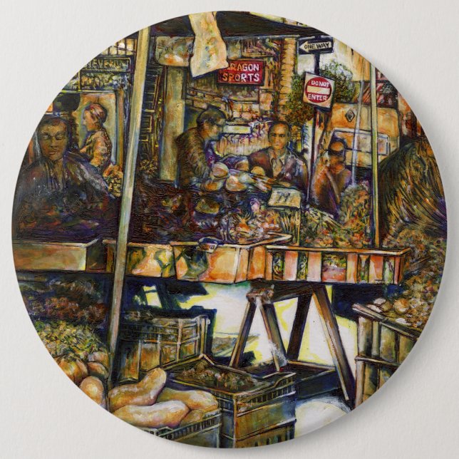 Makes Creativity Glimmer All the Brighter 6 Inch Round Button (Front)