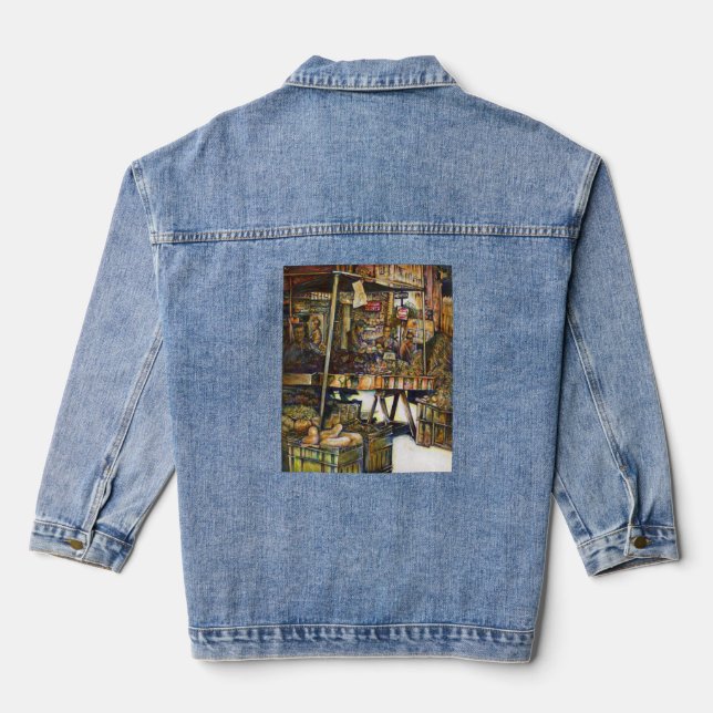 Makes Creativity Glimmer All the Brighter Denim Jacket (Back)