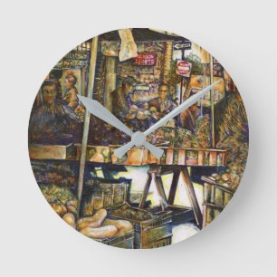 Makes Creativity Glimmer All the Brighter Round Clock
