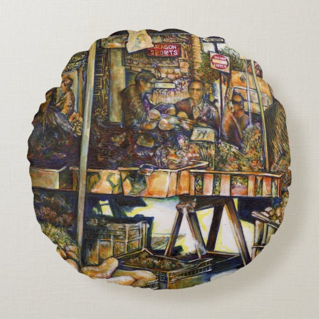 Makes Creativity Glimmer All the Brighter Round Pillow (Front)