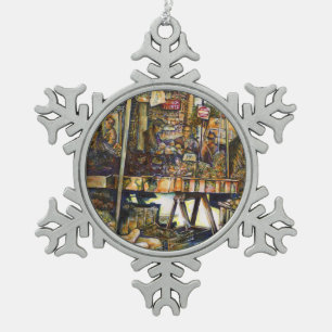 Makes Creativity Glimmer All the Brighter Snowflake Pewter Christmas Ornament