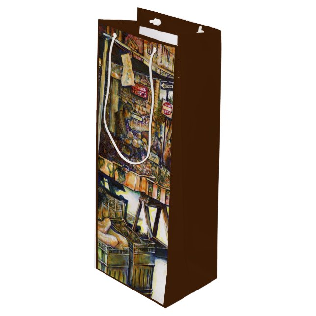 Makes Creativity Glimmer All the Brighter Wine Gift Bag (Front Angled)