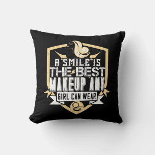 Makeup - A Smile Is The Best Make-up Throw Pillow
