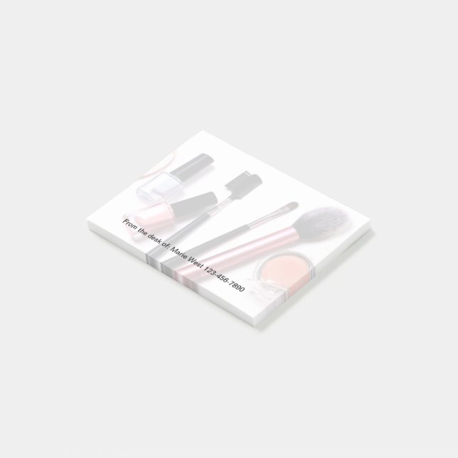 Makeup And Cosmetics Sticky Notepads (Angled)