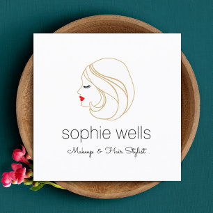 Makeup and Hair Stylist, Lash Girl Square Business Card