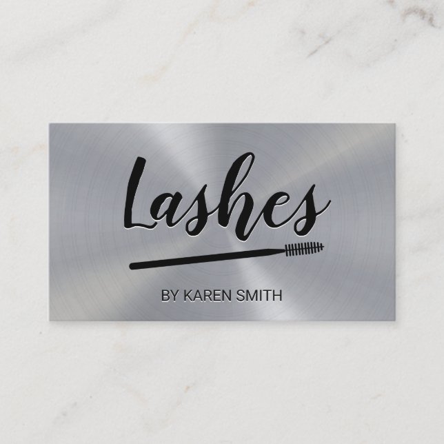 Makeup Artist Appointment Card | Metallic Backgrou (Front)