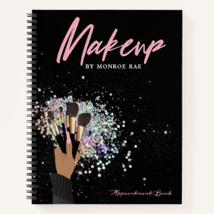 Makeup artist appointment log or business notebook