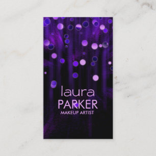 Makeup Artist Beauty Glitter Purple Business Card
