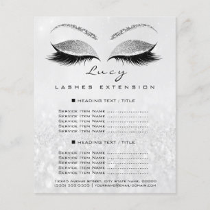 Makeup Artist Beauty Lash Glitter Price List Gray1 Flyer