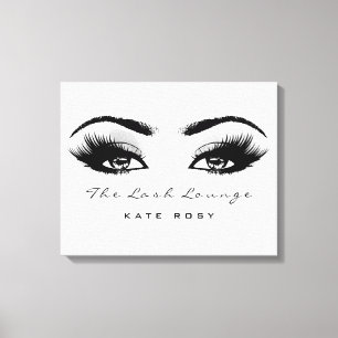 Makeup Artist Beauty Lashes Extension Grey Grey Canvas Print