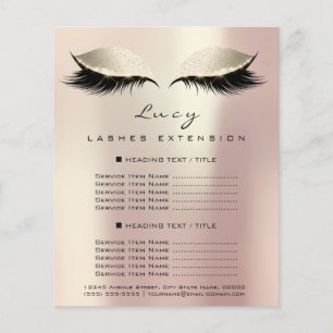 Makeup Artist Beauty Lashes Rose Price List 2 Page