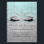 Makeup Artist Beauty Salon Blue Aqua Silver Grey Notebook<br><div class="desc">florenceK luxury beauty salon colletion</div>