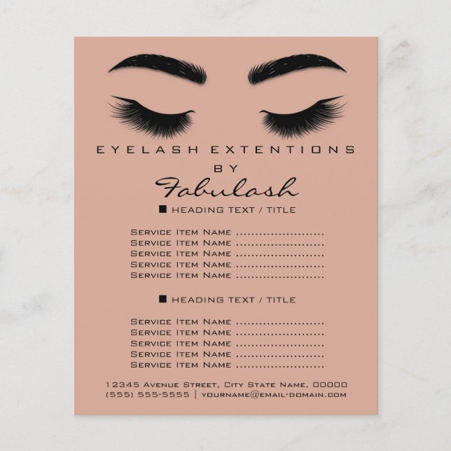 Makeup Artist Beauty Salon Flyer SPA Black Rose (Front)