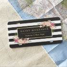 Makeup Artist Beauty Salon Gold Vintage Floral