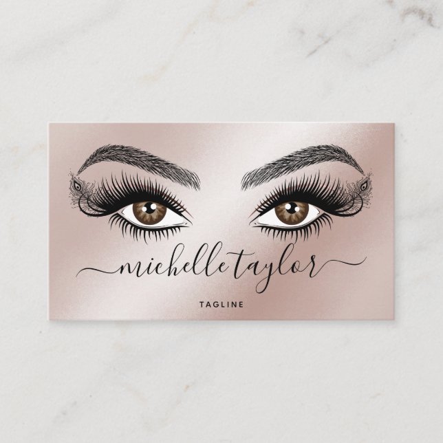Makeup artist Beauty Salon Lash Extension Feather  Business Card (Front)