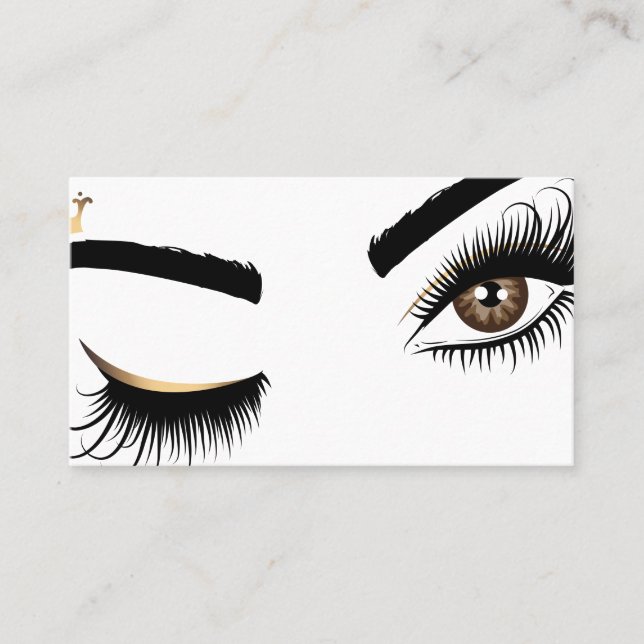 Makeup artist Beauty Salon Lash Extension wink eye Business Card (Front)