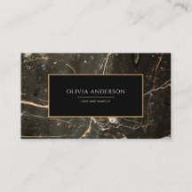 Makeup Artist Black Gold Glitter Marble Agate