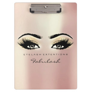 Makeup Artist Brown Studio Lashes Champaigne Pink Clipboard