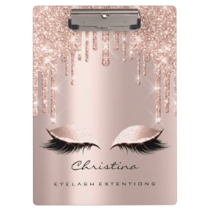 Makeup Artist Brown Wax Lashes Spark Event Eyes Clipboard