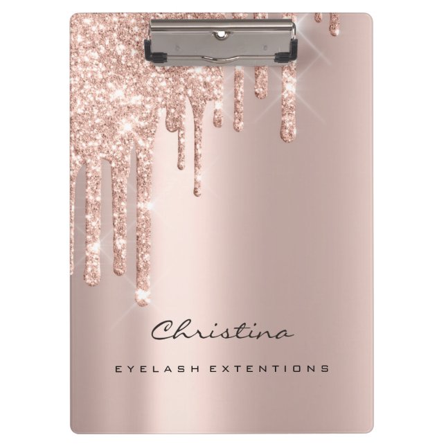 Makeup Artist Brown Wax Lashes Spark Event Planner Clipboard (Front)