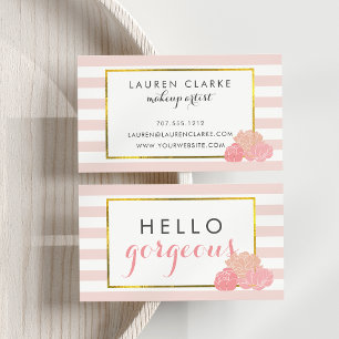 Makeup Artist Cards   Hello Gorgeous Double-Sided