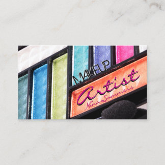 Makeup Artist Colourful Eyeshadow Palette Business Card