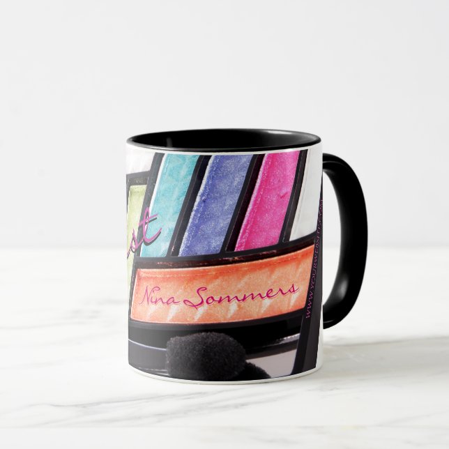 Makeup Artist Colourful Eyeshadow Palette Coffee Mug (Front Right)