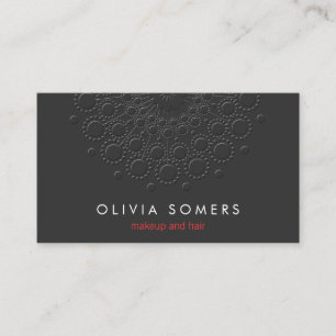 Makeup Artist Cool Faux Embossed Black Business Card