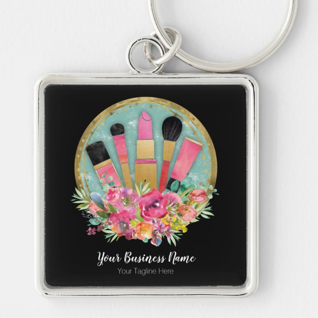 Makeup Artist Cosmetologist Beautician Pro Stylist Keychain (Front)