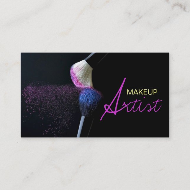 MakeUp Artist, Cosmetology, Salon Business Card (Front)