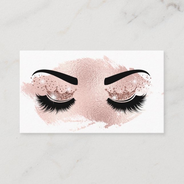 Makeup artist Crown Lashes Beauty Salon Extension Business Card (Front)
