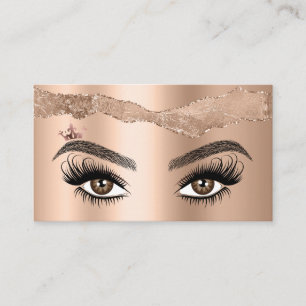 Makeup artist Crown Lashes Beauty Salon Extension  Business Card